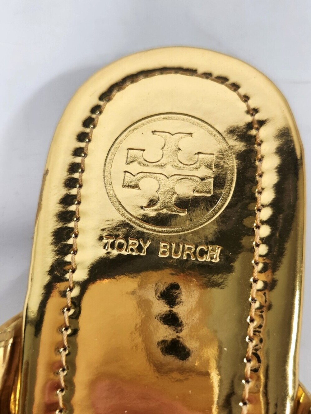 Tory Burch Metallic Gold Miller Sandals - Picture 4 of 5